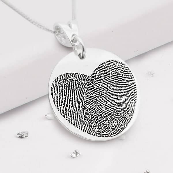 Fingerprint Round Pendant