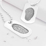 Fingerprint Single Dog Tag