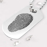 Fingerprint Single Dog Tag