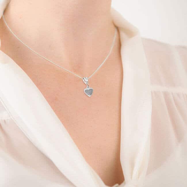 Fingerprint Small Heart Pendant