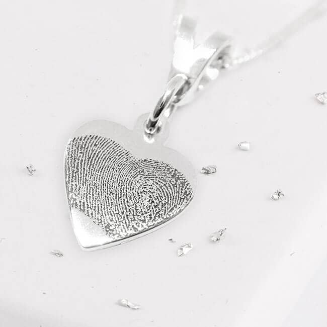 Fingerprint Small Heart Pendant