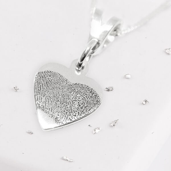 Fingerprint Small Heart Pendant