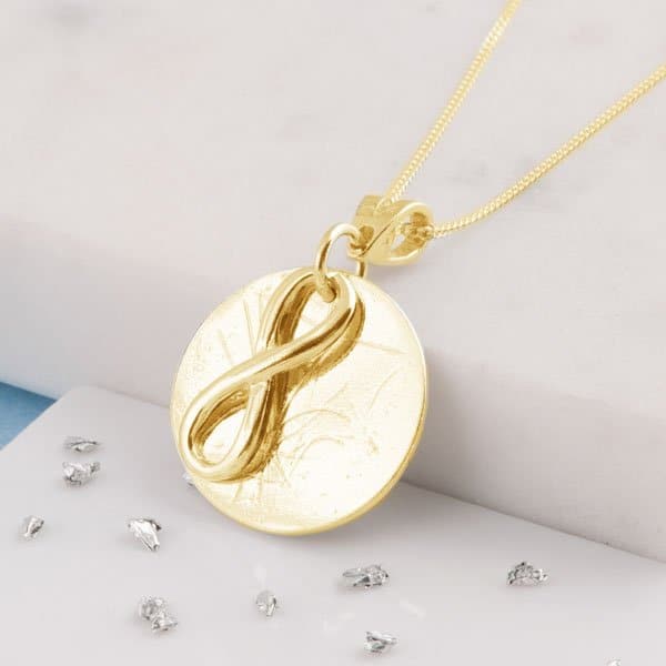 Gold Eternal Love Knot Memorial Pendant