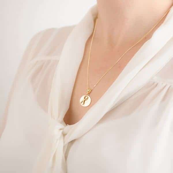 Gold Eternal Love Knot Memorial Pendant