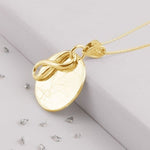 Gold Eternal Love Knot Memorial Pendant