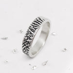 Gold Fingerprint Band Ring