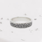 Gold Fingerprint Band Ring