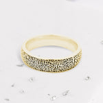 Gold Fingerprint Court Ring