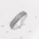 Gold Fingerprint Court Ring