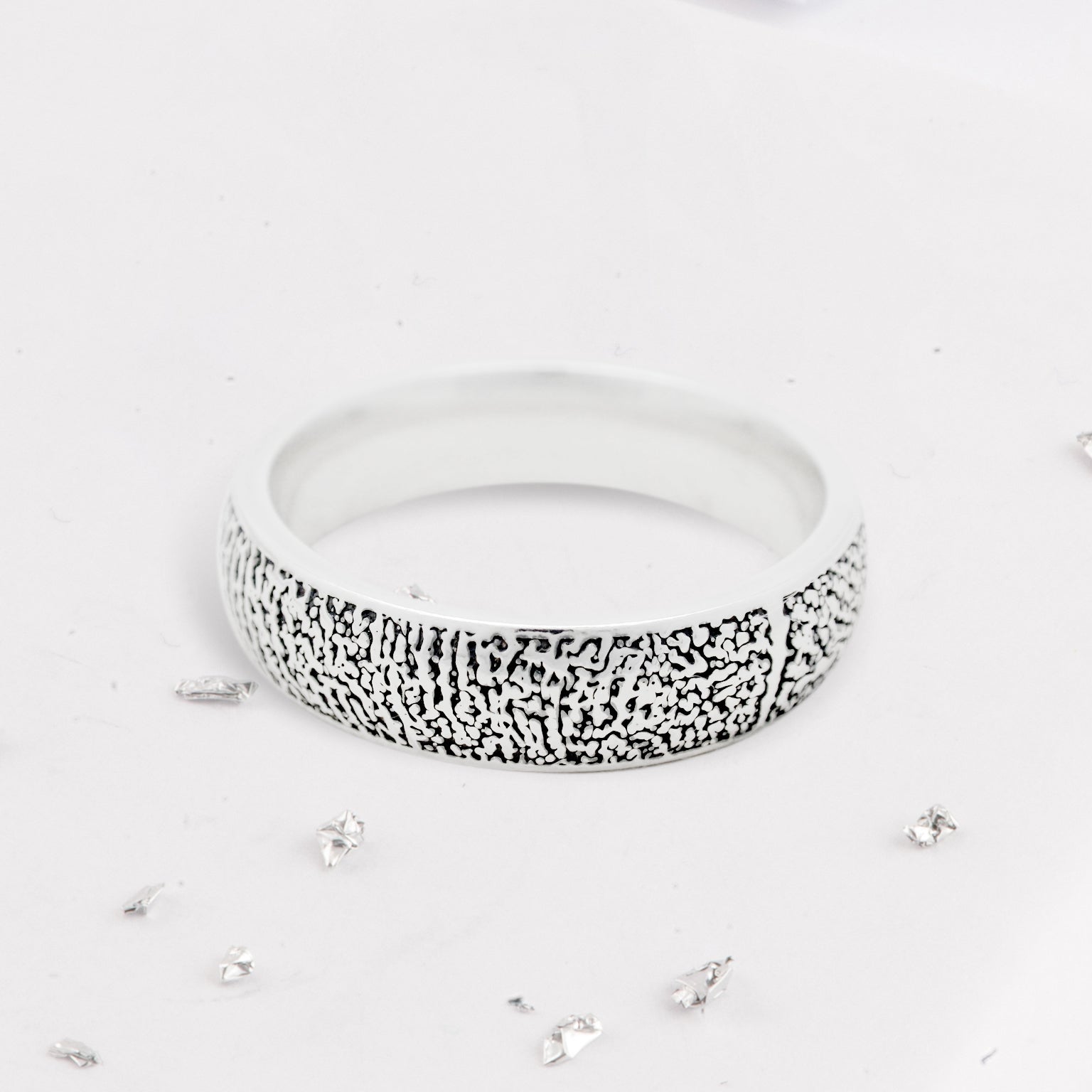Gold Fingerprint Court Ring
