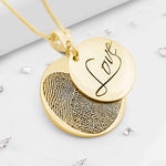 Gold Fingerprint Love Pendant