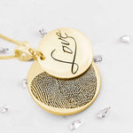 Gold Fingerprint Love Pendant