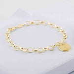 Gold Memorial Disc Bracelet