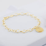 Gold Memorial Disc Bracelet