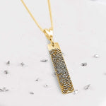 Gold Oblong Fingerprint Pendant
