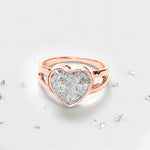 Gold Resin Inlaid Heart Ring