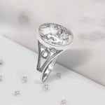 Gold Resin Inlaid Oval Ring