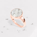 Gold Resin Inlaid Round Ring