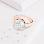 Gold Resin Inlaid Round Ring