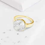 Gold Resin Inlaid Round Ring
