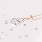Gold Resin Kite-shaped Inlaid Memorial Pendant