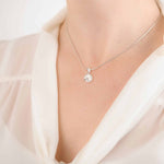Gold Small Resin Round Inlaid Memorial Pendant
