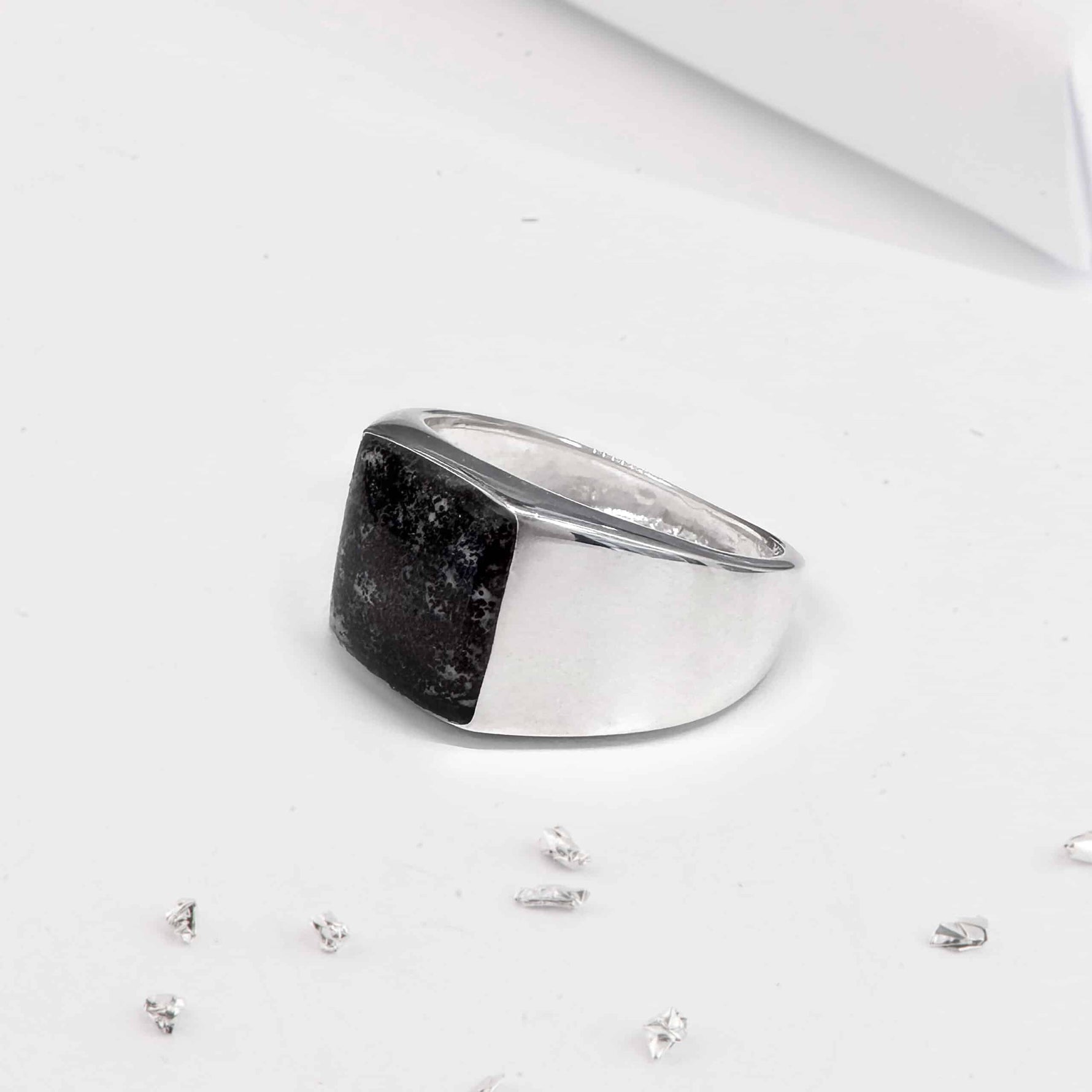 Inlaid Sterling Silver Signet Ring