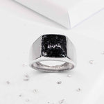 Inlaid Sterling Silver Signet Ring