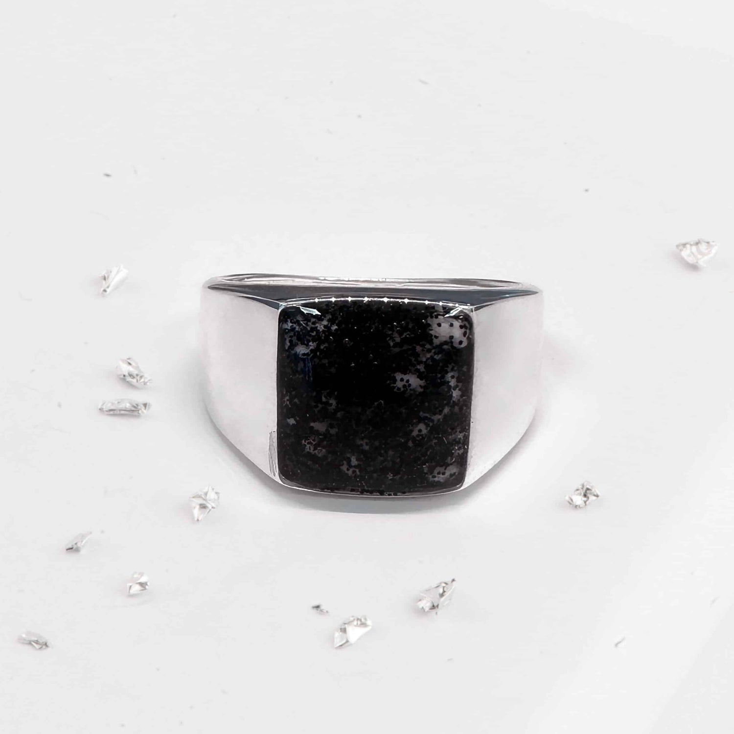Inlaid Sterling Silver Signet Ring
