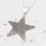 Large Fingerprint Star Pendant