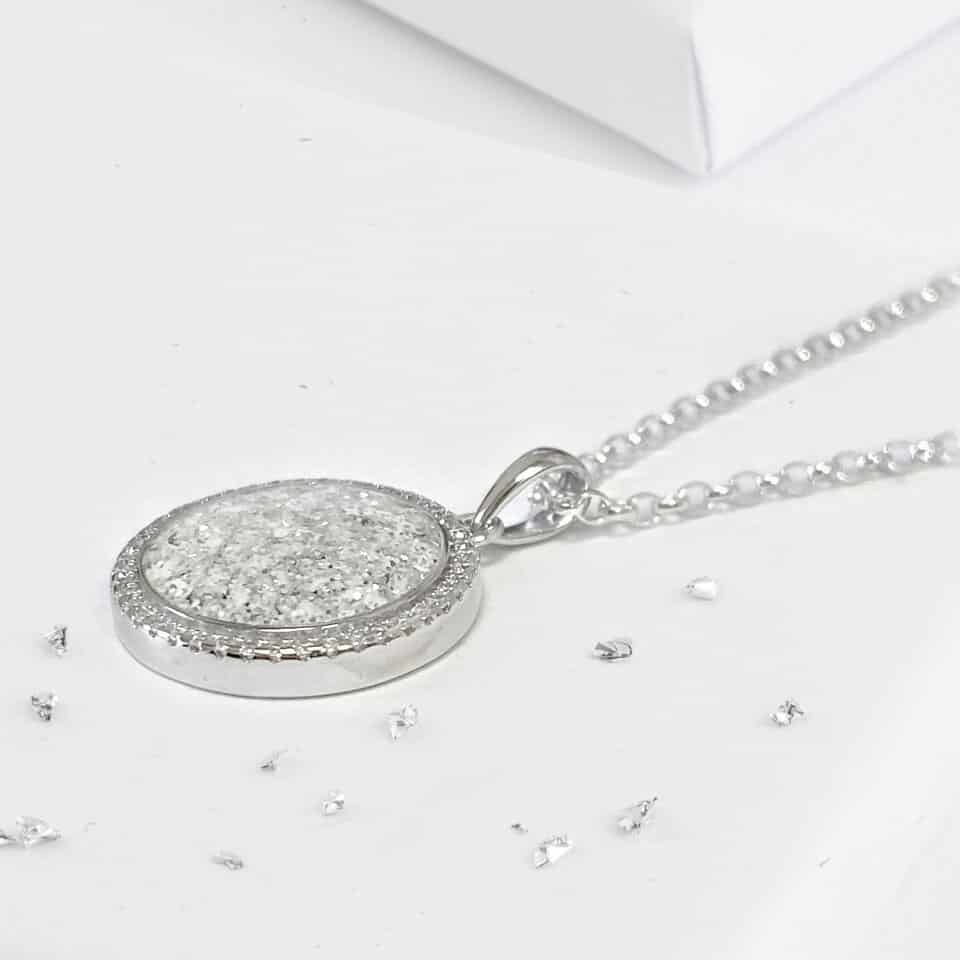 Large Round Crystal Inlaid Pendant