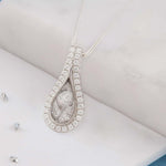 Medium teardrop ashes or hair crystal pendant