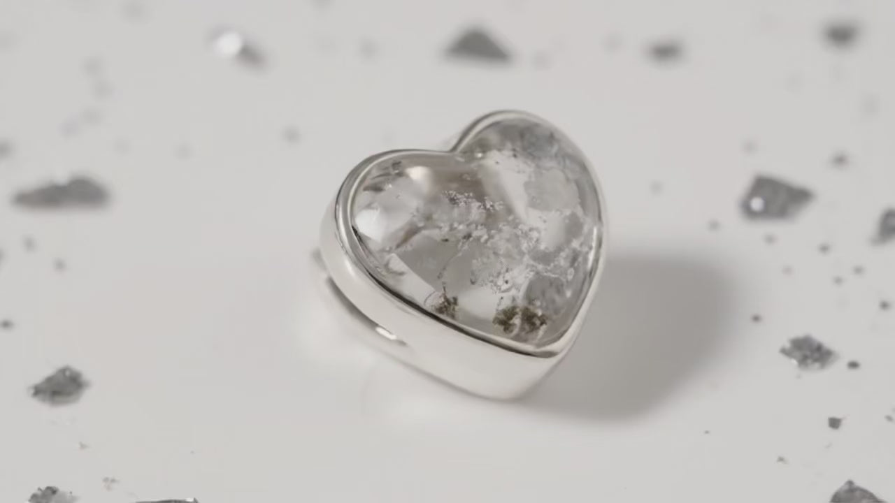 Ashes Inlaid heart charm