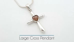 Ashes or Hair Resin Cross Pendant