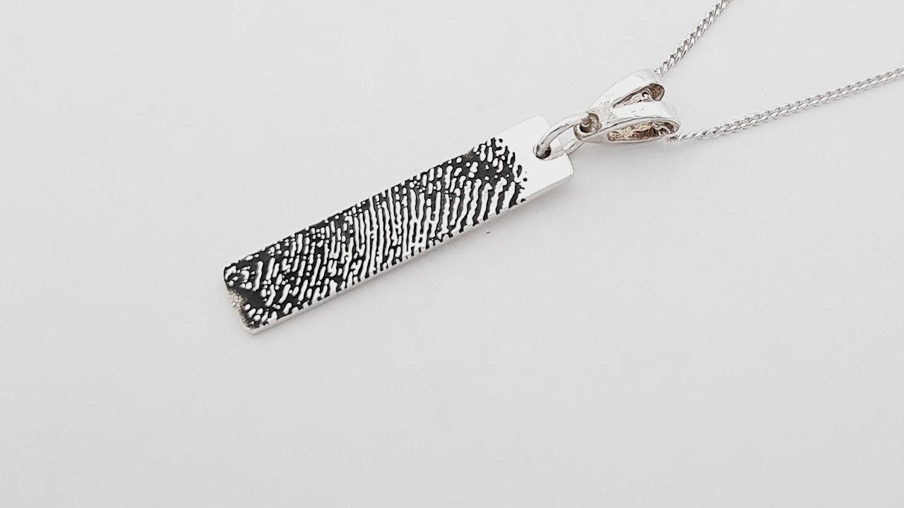 Oblong Fingerprint Pendant