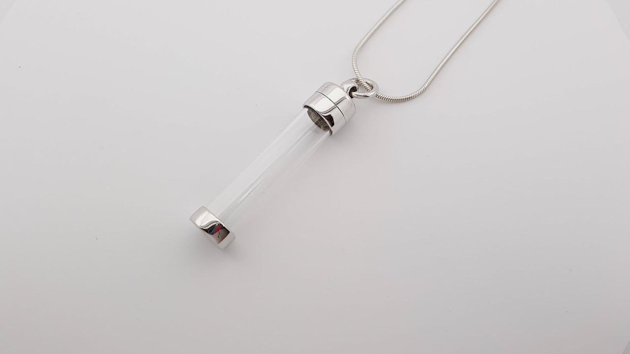 Ashes Or Hair Clear Urn Pendant