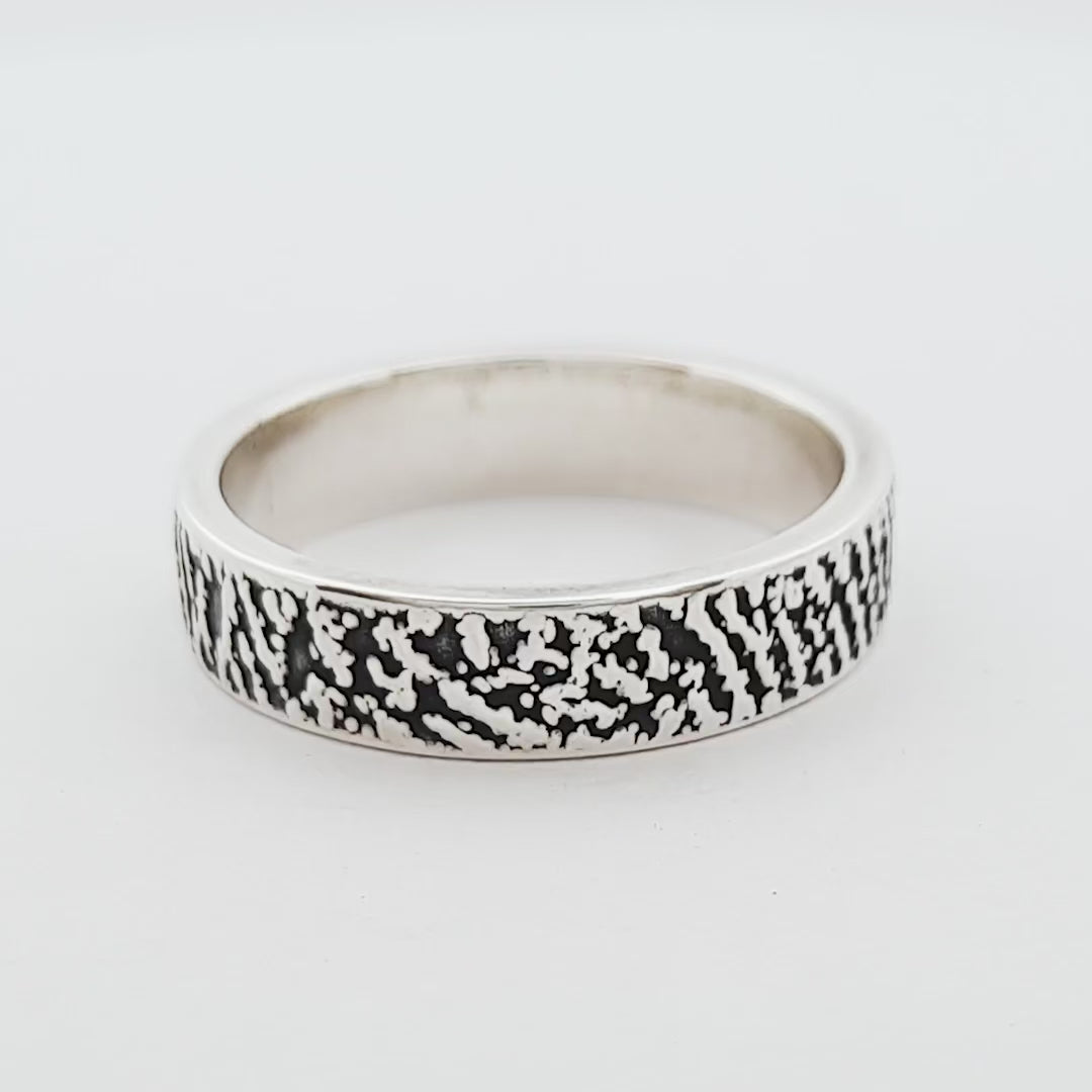 Fingerprint Band Ring