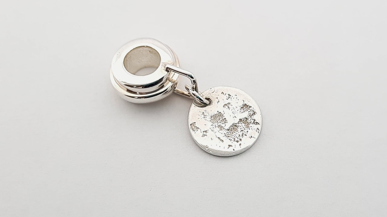 Ashes or Hair Sterling Silver Imprinted Charm