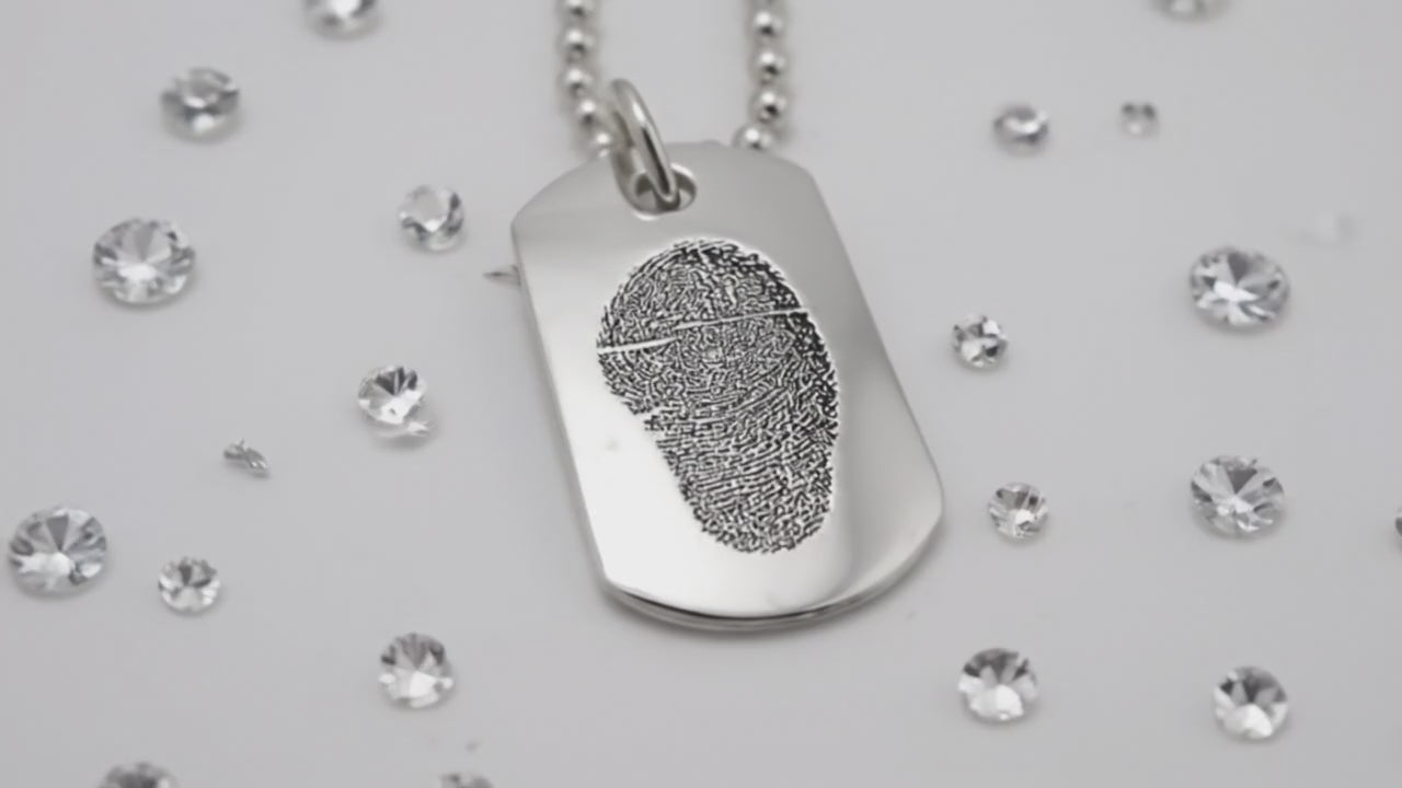 Fingerprint Single Dog Tag
