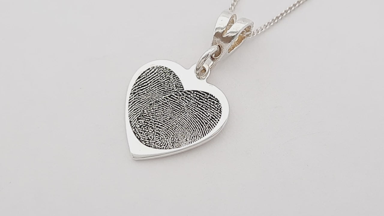 Fingerprint Heart Pendant