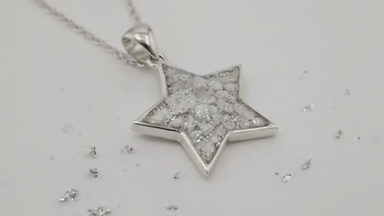 Ashes or Hair Star Pendant