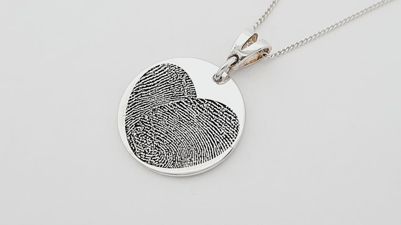 Fingerprint Round Pendant