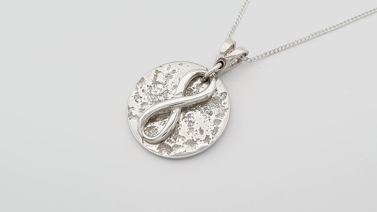 Ashes or Hair Eternal Love Knot Memorial Pendant
