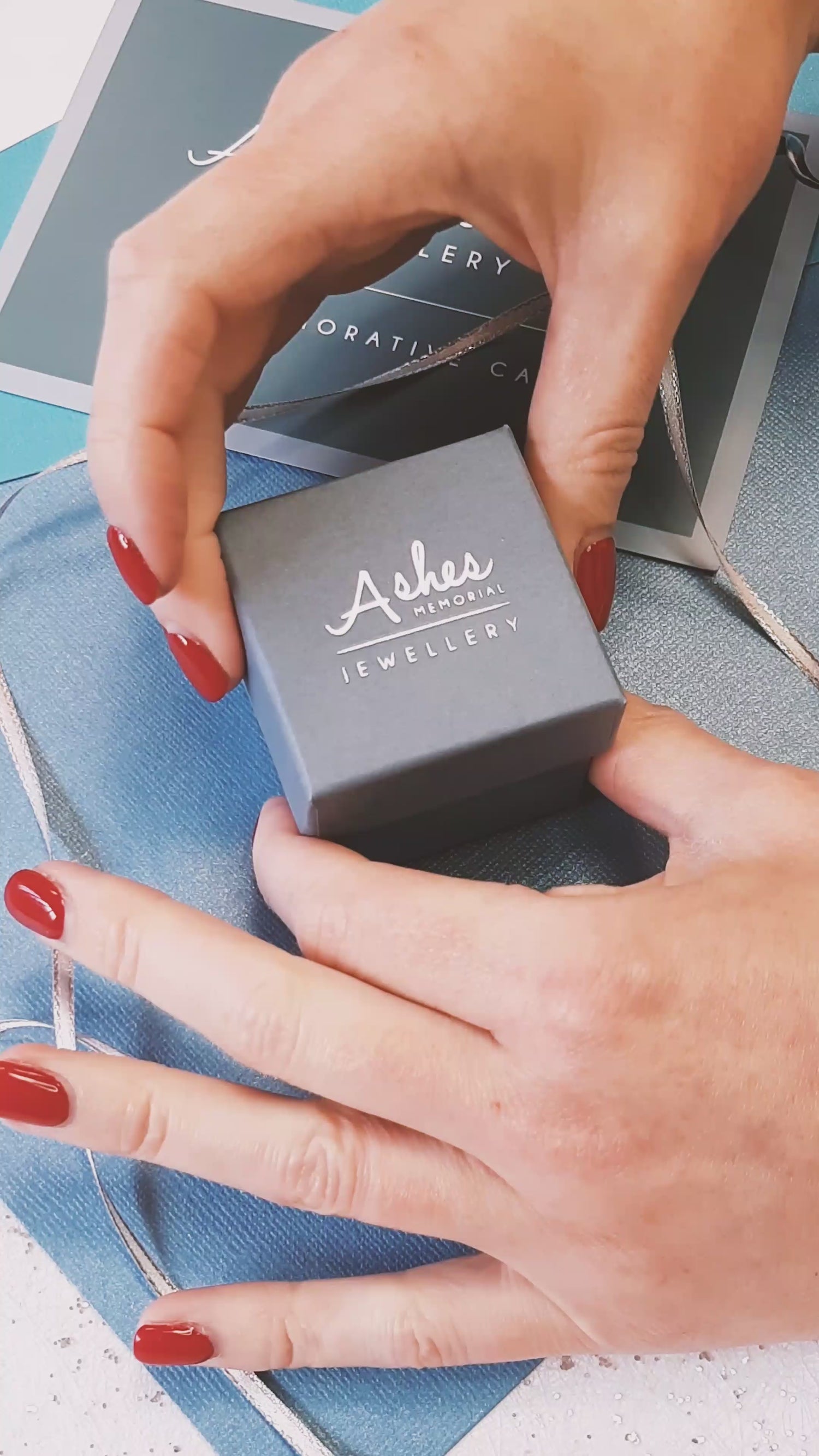 Ashes or Hair Imprinted Handwriting Ring
