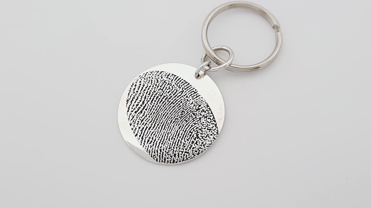 Fingerprint Round Keyring