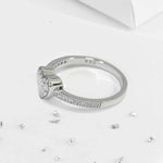 Small heart crystal ashes or hair inlaid ring