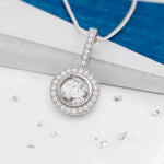 Small Round ashes or hair crystal pendant