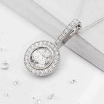 Small Round ashes or hair crystal pendant