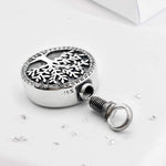 Sterling silver ashes or hair self fill crystal tree of life urn pendant
