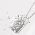 Sterling Silver Double Dog Tag Necklace And Chain
